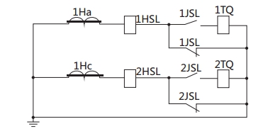 JSL-21繼電器構(gòu)成的去分流操作機構(gòu)的保護原理圖