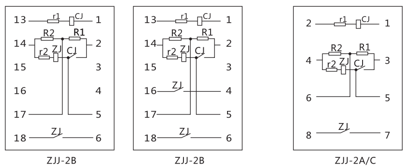 ZJJ-2C內部接線及外引接線圖