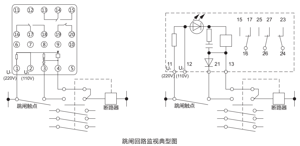 ZJS-31跳閘回路監(jiān)視繼電器工作原理